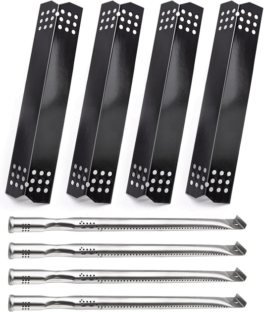 Replacement Parts for Nexgrill 720-0925P 720-0925 720-0882A 720-0896 720-0896B 720-0896E, 4 Pack Burner Tubes and Flame Tamers Replacement for Nexgrill 720-0925P 4 Burner Gas Grill