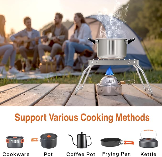 BLUEFIRE Butane Portable Countertop Butane Burner for Tabletop Coffee Siphon Syphon/w Furnace Stand Espresso Maker Chafing Soup Tureens Fondue Bunsen