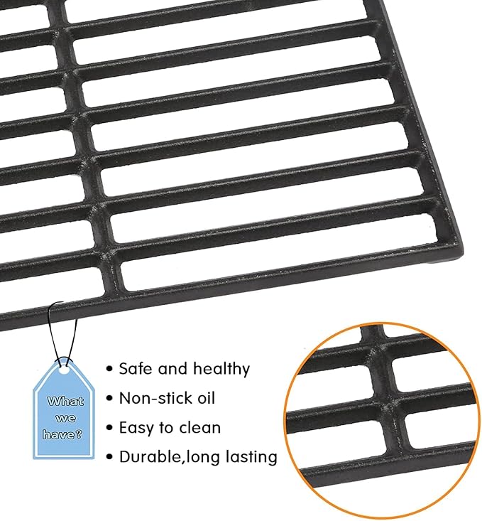 Hisencn Cooking Grate and Griddle Replacement Parts for Nexgrill 720-0830H, 720-0783E, 720-0888N, 720-0888, 720-0697, Fit for Charbroil 463241113, 463449914, Kenmore 720-0670A, 41516106210, 2 Pack