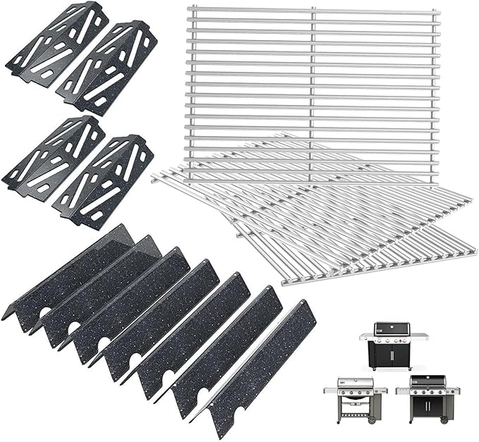Genesis 2 Grill Parts for Weber Genesis 4 Burner GS4 Genesis II/II LX 400 SER, Genesis 400 (2022 YRS) Grill Accessories for Weber Grill Grates 66089 66097, Flavorizer Bars 66033, Heat Deflector 66686