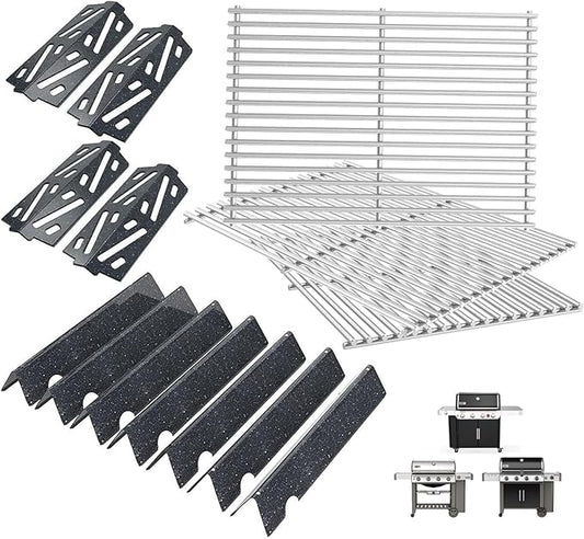 Genesis 2 Grill Parts for Weber Genesis 4 Burner GS4 Genesis II/II LX 400 SER, Genesis 400 (2022 YRS) Grill Accessories for Weber Grill Grates 66089 66097, Flavorizer Bars 66033, Heat Deflector 66686