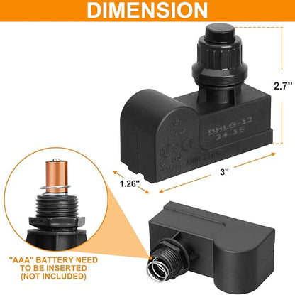 DHLG-12 Grill Igniter Kit for Charbroil, Kenmore, Broil-Mate, Broil King, Nexgrill Grill Igniter Replacement Parts Universal 2 Outlet AAA Battery Push Button Gas Grill Igniter Replacement for Jenn Air