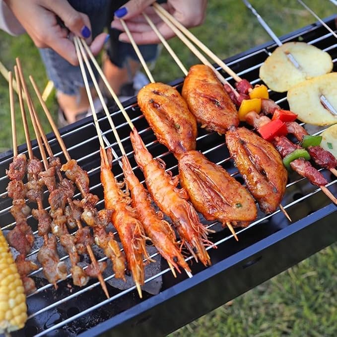 Pull Type Barbecue Rack Household Charcoal Grill Outdoor Skewer Stove