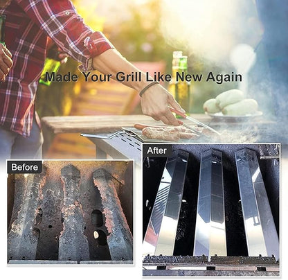 Criditpid Grill Replacement Parts for Char Griller 5050, 5650, 5072, Grease Tray Drip Pan, Heat Plates, Burner Tubes, Hanger Brackets, Ignitor for Char-Griller Replacement, Chargriller 5050 Parts.