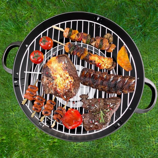 3 in 1 Portable Charcoal Grills, Vertical 20 Inch Steel Charcoal Smoker, Outdoor BBQ Smoker with Dual Cooking Grates & Temperature Control Dampers for Garden Camping Outdoor Cooking and Grilling