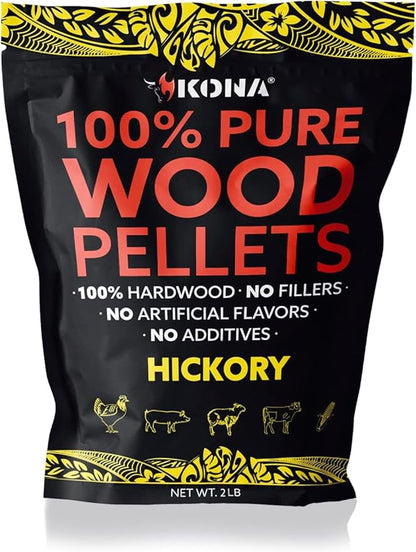 Kona Hickory Indoor Smoker Pellets - 2 lb Resealable Bag