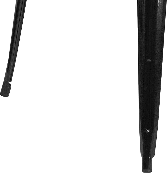 Flash Furniture 31.75 in Metal Indoor/Outdoor Square Table, Black | Commercial Grade, Indoor/Outdoor Use
