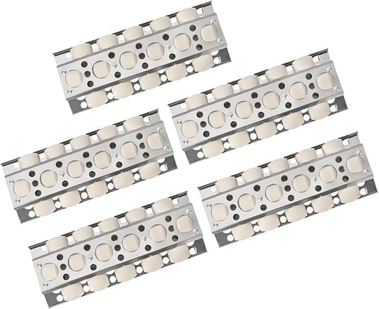 GasSaf Heat Plate Replacement for Select Turbo Grill Parts, 16.5" Briquette Tray for Nexgrill, Turbo Capt'n, STS, Elite, Classic Gas Grills, 5-Pack Stainless Steel BBQ Tray Heat Plate(16 1/2 x 6 1/2)