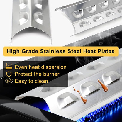 Grill Parts for Master Forge 3218LT Kenmore 148.16156210 | Fits Master Forge 3218LTN 3218LTM, Kenmore 148.1637110, Stainless Steel Grill Grates Replacement, Heat Plates and Burners