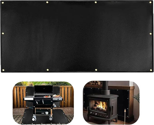 4' X 7' Extra Large Heat Shield for The Grill, Fireproof Heat Shield for Grill,Protecting Deck Railing Wall from Grill Heat and Oil Stain,Prevent Fence and Wall from Being Blackened by BBQ Smoke