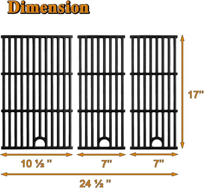 463365021 Grill Grates Replacement Parts for Charbroil Performance 4 Burner Grill Parts 463351021 463350722 Char Broil 463352521 463354021 463365522 G426-0005-W1 G426-0004-W1 Cast Iron Cooking Grates