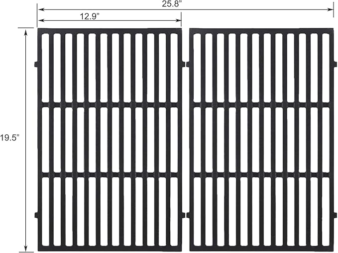 Genesis Grates Replacement Parts for Weber Genesis E-310 E-330 S-310 S-330 Grill Parts Weber Genesis Grill Grates 7524 7528 Genesis 300 Series Grill Replacement Parts Cast Iron Cooking Grate 19.5 Inch