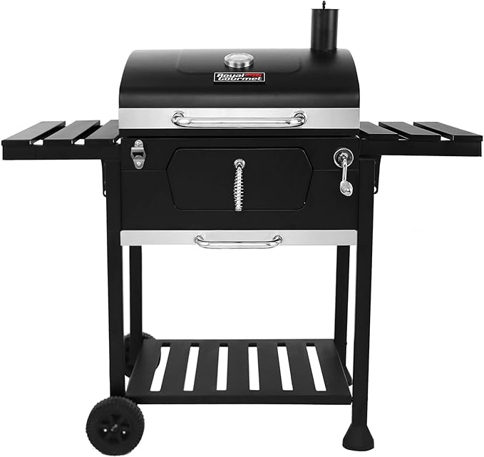 Royal Gourmet 24" Charcoal Grill Bundle with Chimney Starter and Accessories