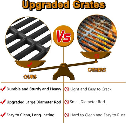 463633316 Grill Grates Replacement Parts for Charbroil Grates 463672416 463672016 Char Broil G460-0500-W1 G517-0014-W1 G421-0008-W1 463251413 463622515 463645015 Performance 2 Burner Cooking Grates