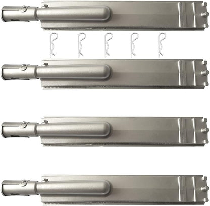 4 Pack Heavy Duty Cast Stainless Steel Grill Burner for Bull, Grill Replacement Parts for Bull, Cal Flame, Lion, Blaze, Turbo, Beefeater, Thermos, Char Broil, Jenn Air, Nexgrill
