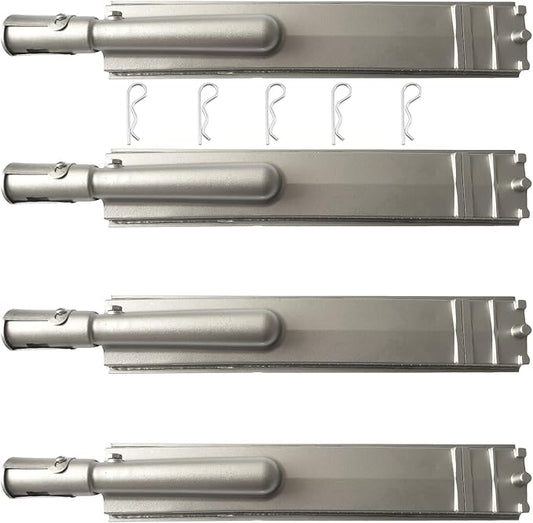4 Pack Heavy Duty Cast Stainless Steel Grill Burner for Bull, Grill Replacement Parts for Bull, Cal Flame, Lion, Blaze, Turbo, Beefeater, Thermos, Char Broil, Jenn Air, Nexgrill