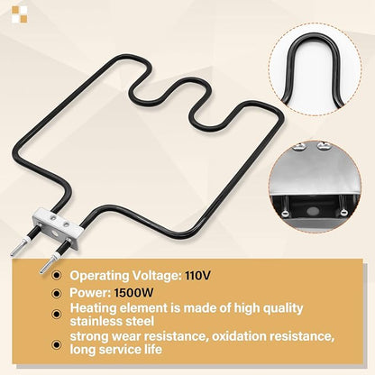 1500 Watt Heating Element Compatible with Masterbuilt Electric Smoker and Grill, with Adjustable Thermostat Cord Controller, Replacement Parts for Masterbuilt Smokers & Turkey Fryers