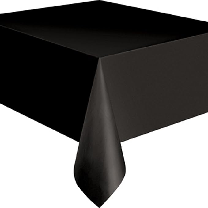 Gold Solid Rectangular Plastic Table Cover (54" x 108") 1 Count - Elegant Design & Premium Quality, Ideal For Parties, Events & Everyday Use