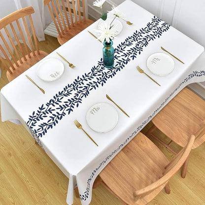 Wipeable Waterproof Tablecloth Vinyl Tablecloths for Rectangle Tables Heavy Duty PVC Tablecloth for Kitchen Dining Table(Rattan, 78'' x 54'')