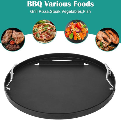 Full Size Griddle Inserts for Weber 18" Charcoal Grills, Flat Top Griddle for Weber Jumbo Joe, Original Kettle Charcoal Grill, Compatible with Charbroil Patio Bistro TRU-Infrared Electric Grill