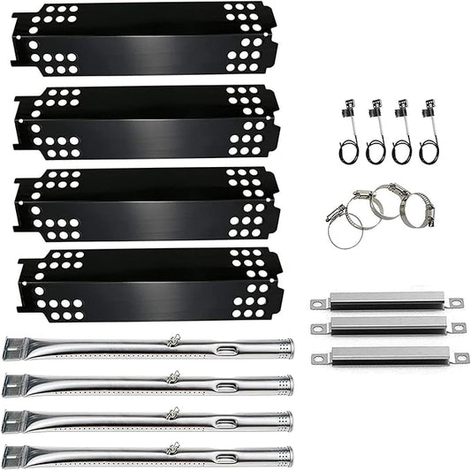 Uniflasy Grill Replacement Parts for Charbroil 463436215, 463439915, 463436214, 463436213, 467300115, 463439914, 463432114 Gas Grills, Heat Plate Shield Grill Burner Carryover Tube Grill Igniter