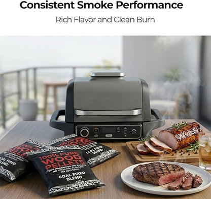 Kona Coal-Fired Pizza Blend Pellets - Charcoal & Wood Blend - Intended for Ninja Woodfire Outdoor Grill. Premium Rich and Smoky Taste - 100% Natural - 2 Pounds