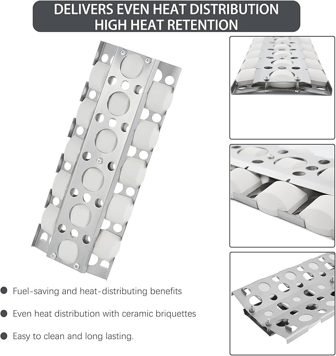 RJC009P Briquette Tray Grill Replacement Parts for RCS 26” 32” 40” Premier Series RJC26A RJC32A RJC32AL RJC40A Summerset Sizzler Pro 26” 32” 40” Grills BRNCOV-SIZ SunFire 26" 32" 38" Heat Plates 4Pcs