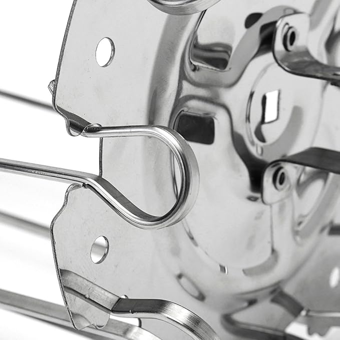 Stainless Steel BBQ Grill Cage Vegetable Meat Skewer Kebab Maker for Rotisserie Oven Roaster