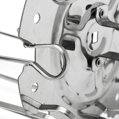 Stainless Steel BBQ Grill Cage Vegetable Meat Skewer Kebab Maker for Rotisserie Oven Roaster