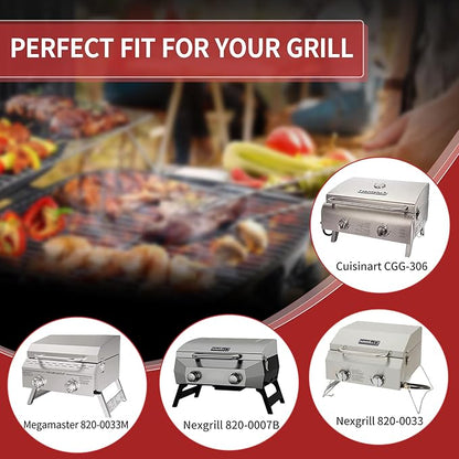 Grill Replacement Parts for Cuinart CGG-306, Nexgrill 820-0033 820-0015 820-0007,820-0007G, Megamaster 820-0033M, 820-0007B, Flame Tamer 306-20133 306-20087 820-0033-05, 2 Pack Heat Plate Shied