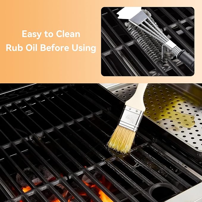 463448021 17" Grill Grates for Charbroil Performance 5 Burner 463449021 463451022 463450022 463455021, Cast Iron Grill Replacement Parts for G426-0005-W1 G426-0004-W1