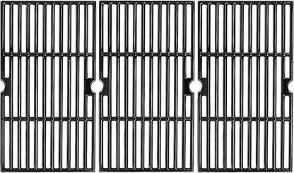 16 7/8" Porcelain Enameled Cast Iron Grill Cooking Grates Replacement for Charbroil 463441312 463432215 463461613 463436214 463436215 463441514 463440109 463436213 463420508 Gas Grill Grate Parts
