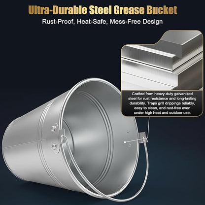 15-Pack Drip Tray Grease Liners & 1 Drip Bucket for Traeger Pellet Grills, Pit-Boss, Camp Chef, Rec Tec, Fit Traeger Pro 575/780, 22/34, Ironwood 650/885, Grill Accessories Traeger HDW152