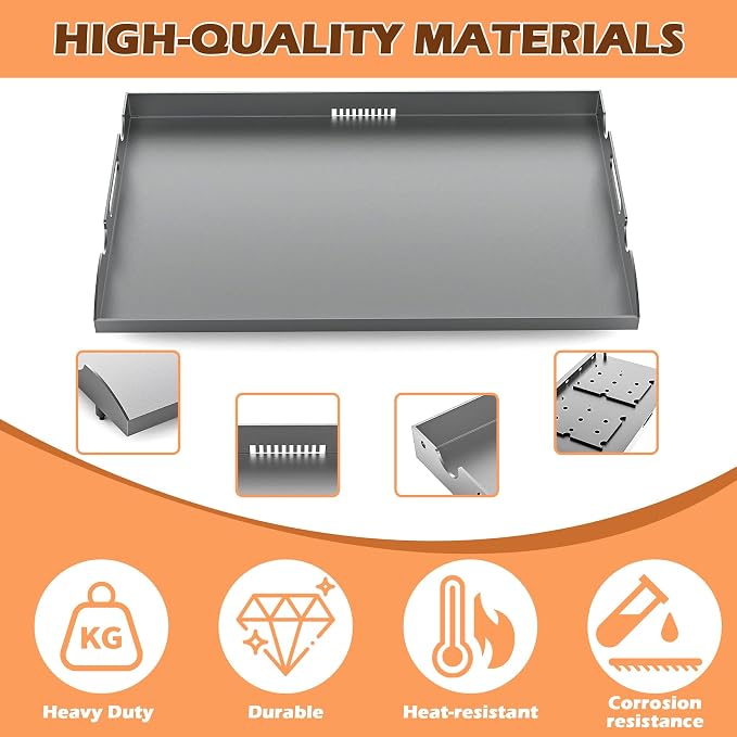 New Upgrade 36 Inch Griddle Top for Blackstone 36" Flat Top Grill 1560 1818 1825 1820 1803, Gas Griddle Replacement Parts with Rear Grease System for Most Blackstone 36" Flat Top Grill