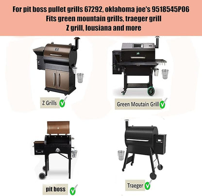 25 Pack Grease Bucket Liner for Pit Boss Grills 67292 Foil, Smoker Drip Pan for Traeger Woodridge Pro Pellet Grills and Flatrock Timberline XL Ironwood Grease Bucket Liner Large BAC608 6.2”x 6.0”