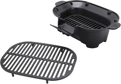 Mini Hibachi Grill Outdoor, Portable Cast Iron Japanese Small BBQ Small Charcoal Grill and Tabletop Cast Iron Skillet for Balcony and Backyard