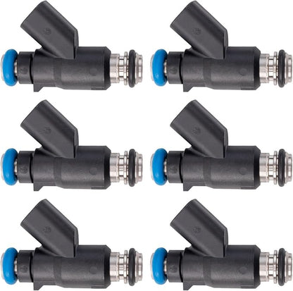TRQ Fuel Injector Set | For 2006-2011 Hyundai Azera 2009 Genesis 2007-2009 Santa Fe 2006-2010 Sonata 2007-2012 Veracruz Kia Amanti Sedona Sorento
