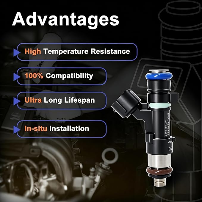 HiSport Fuel Injector 1PC 0280158130 2.5L Compatible with Nissan Altima 2007-2013,Rogue Select 2014-2015,Sentra 2007-2012,Rogue 2008-2013