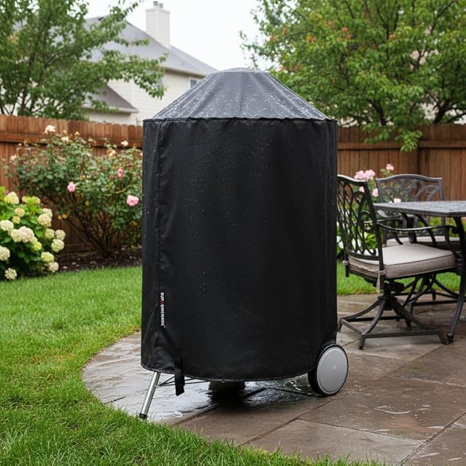 Suphomeware 26 Inch Grill Cover for Weber Kettle Charcoal, Waterproof and Heavy Duty BBQ Covers with Fade Resistant