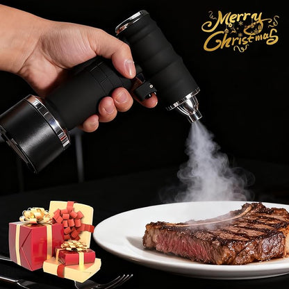 Electric Cocktail Smoker Kit - Rechargeable Whiskey Smoker Kit with Smoking Gun, Old-Fashioned Bourbon Smoker, Cold Smoker, Food Smoke Gun, Smoked Drink infuser, 6 Wood Chips,Butane Not required,Black