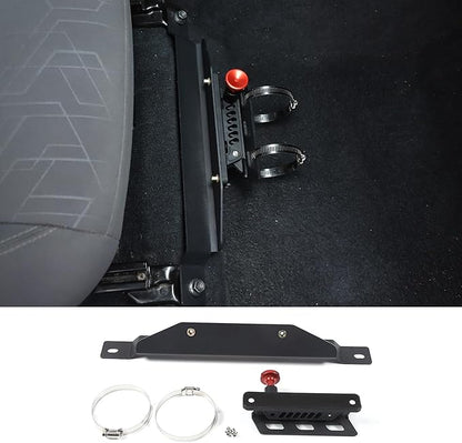 Quick Release Adjustable Aluminum Fire Extinguisher Holder Mount Bracket Compatible with Toyota Tacoma 2023 2022 2021 2020-2016, Aluminum Car Seat Fire Extinguisher Bracket, 3rd Gen Tacoma Accessories
