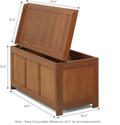 Furinno Dalam Outdoor Hardwood Storage Deck Box, Natural