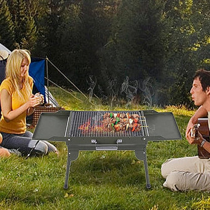 Barbecue Charcoal Grill Charcoal Barbecue Grill Foldable BBQ Grill Rack Portable Camping BBQ Grill Bracket Barbecue Accessories Charcoal BBQ Grill