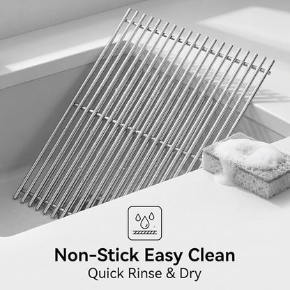 Uniflasy 18.75" Cooking Grate for Weber Genesis II 300 Genesis II LX 300 Series Gas Grills, Genesis ll LX E-340/S-340, Genesis ll S-310, Genesis ll 310/335 304 Stainless Steel Grates for Weber 66095