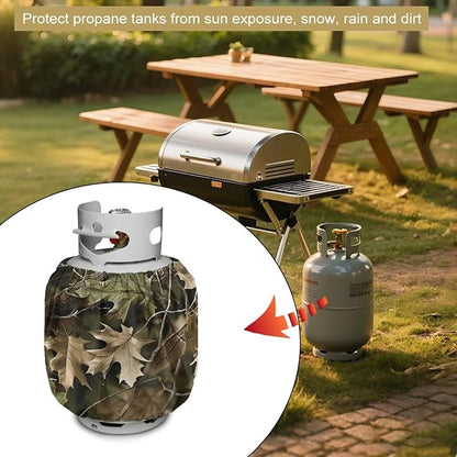 Camo Propane Tank Cover 20lb Weather Resistance Gas Tank Cylinder Cover for Outdoor Camping Yard Waterproof Grill Accessories Gift for Friends