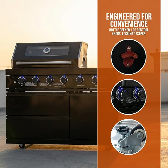 46 Inch Four Burners Natural Gas Grill,Stainless steel Outdoor Kitchen Islands