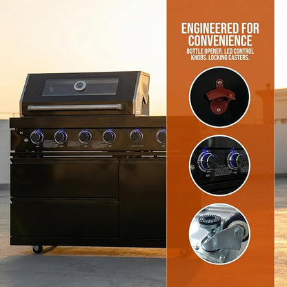 46-inch Propane Gas Grill Four Burners Grill Stainless steel Outdoor Kitchen Islands