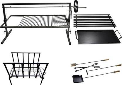 Iron Argentinian Style Santa Maria Grill (Santa Maria Grill + Iron griddle + Brazier + Fire tools)