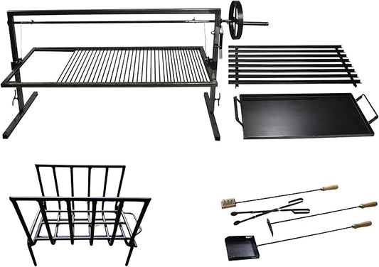Iron Argentinian Style Santa Maria Grill (Santa Maria Grill + Iron griddle + Brazier + Fire tools)