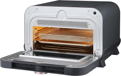 LIVWELL Touch IQ 19-Quart Indoor & Outdoor Air Fryer Pizza Oven Grill | Ceramic Stone, TFT Touch Screen, 5 Pizza & 4 Air Fry Presets, PFOA Free & PFAS Free, Rose Gold Accents, Easy Maintenance